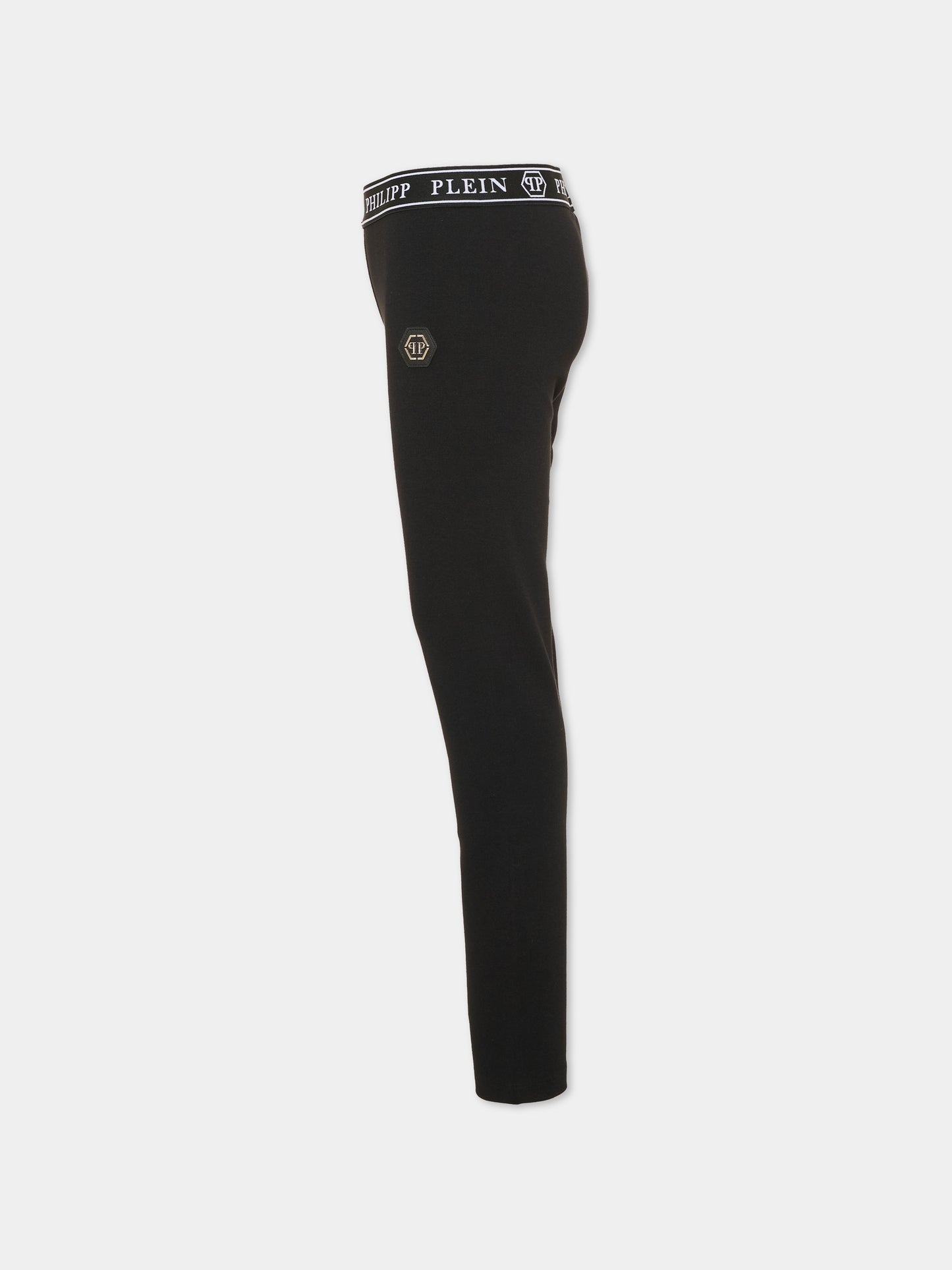 Leggings neri per bambina,Philipp Plein Junior,F6PHJGLG169 110