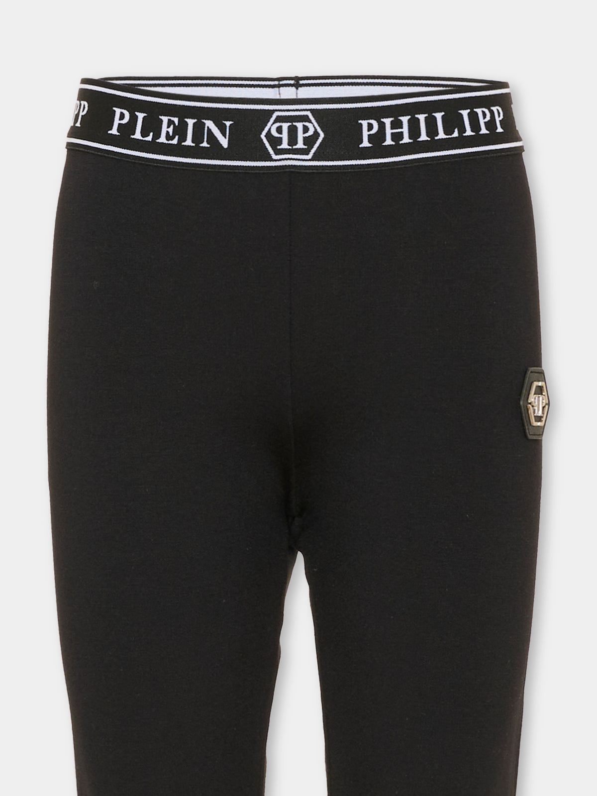 Leggings neri per bambina,Philipp Plein Junior,F6PHJGLG169 110
