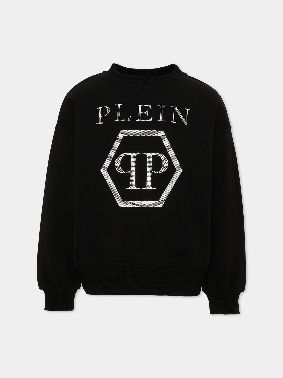 Felpa nero per bambina con logo,Philipp Plein Junior,F6PHJGSW021 110