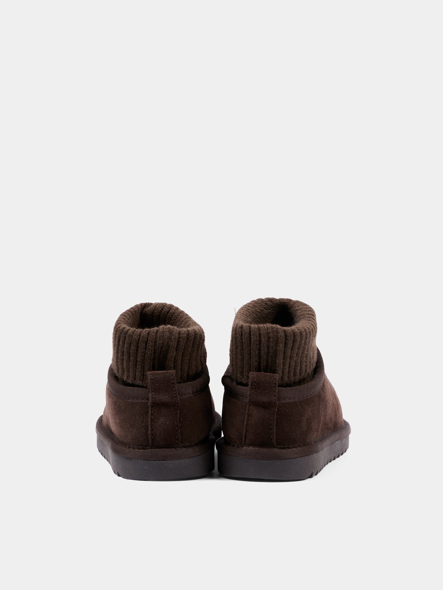 Sabot marrone per bambini con collo a costine,Colors Of California,HC YK261 CHO