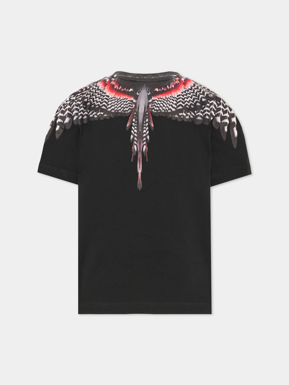 T-shirt nera per bambino con ali,County Of Milan Kids,F6CMJBTH043 110
