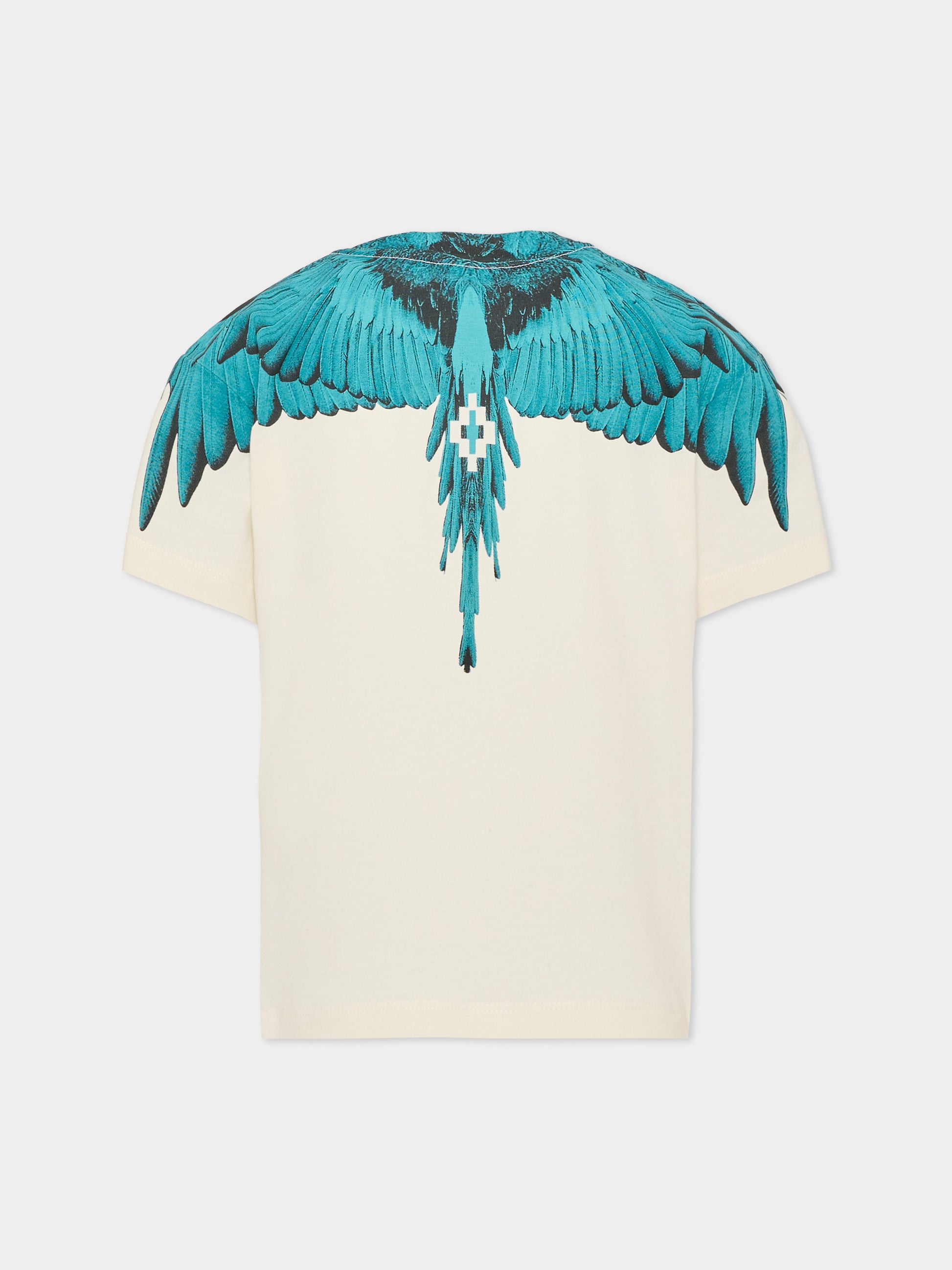T-shirt avorio per bambino con ali,County Of Milan Kids,F6CMJUTH134 412