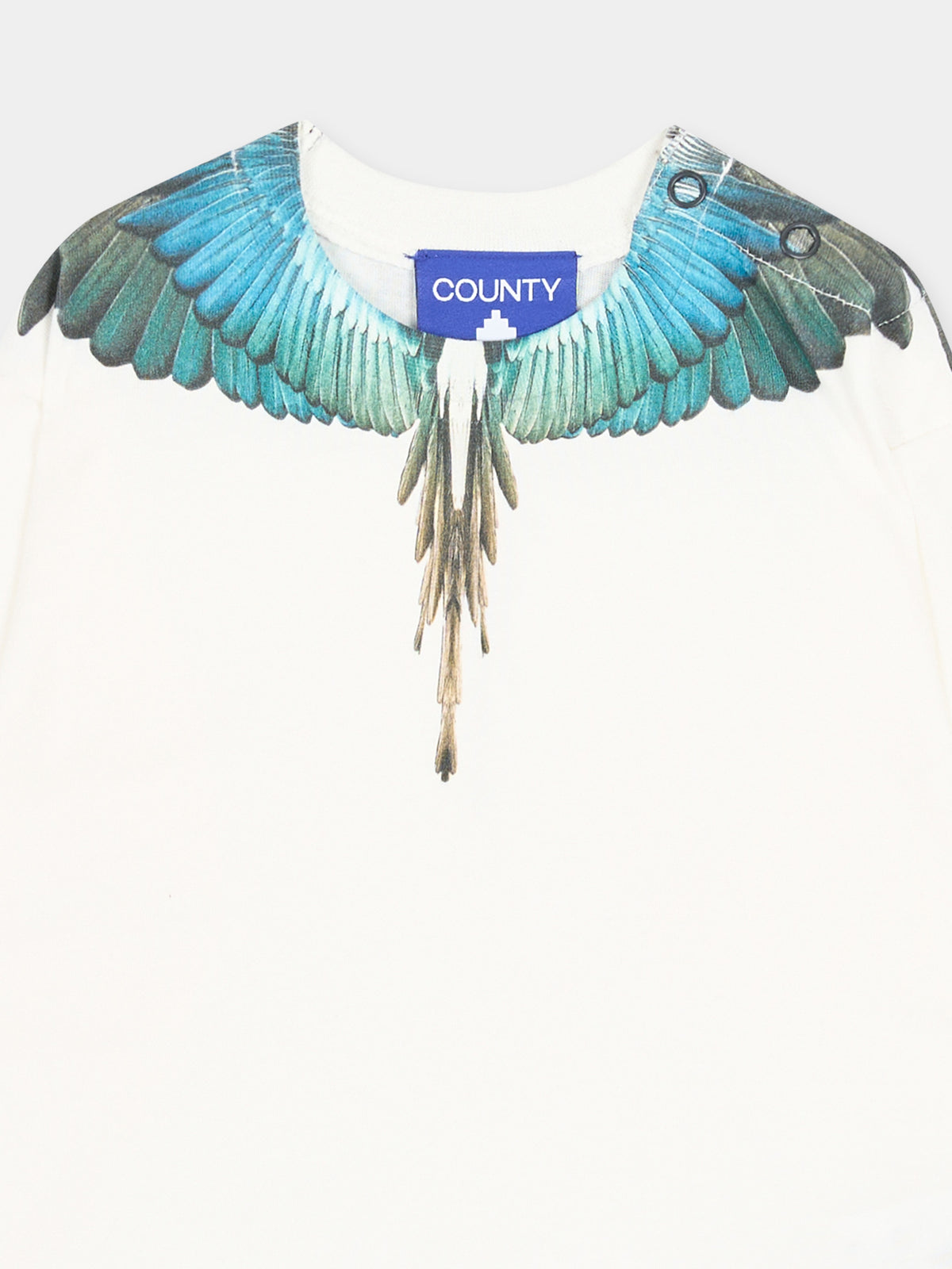 T-shirt a manica lunga avorio per neonato,County Of Milan Kids,F6CMNBTH116 412