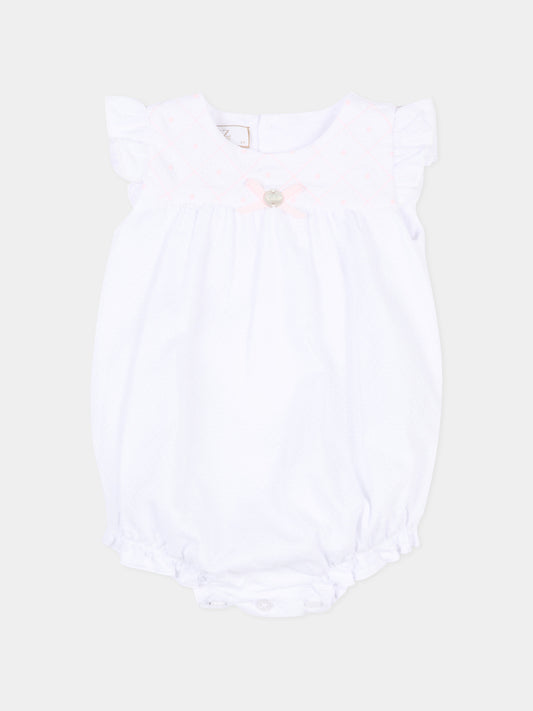 Pagliaccetto bianco per neonata,Paz Rodríguez,005 153394 01 T2070
