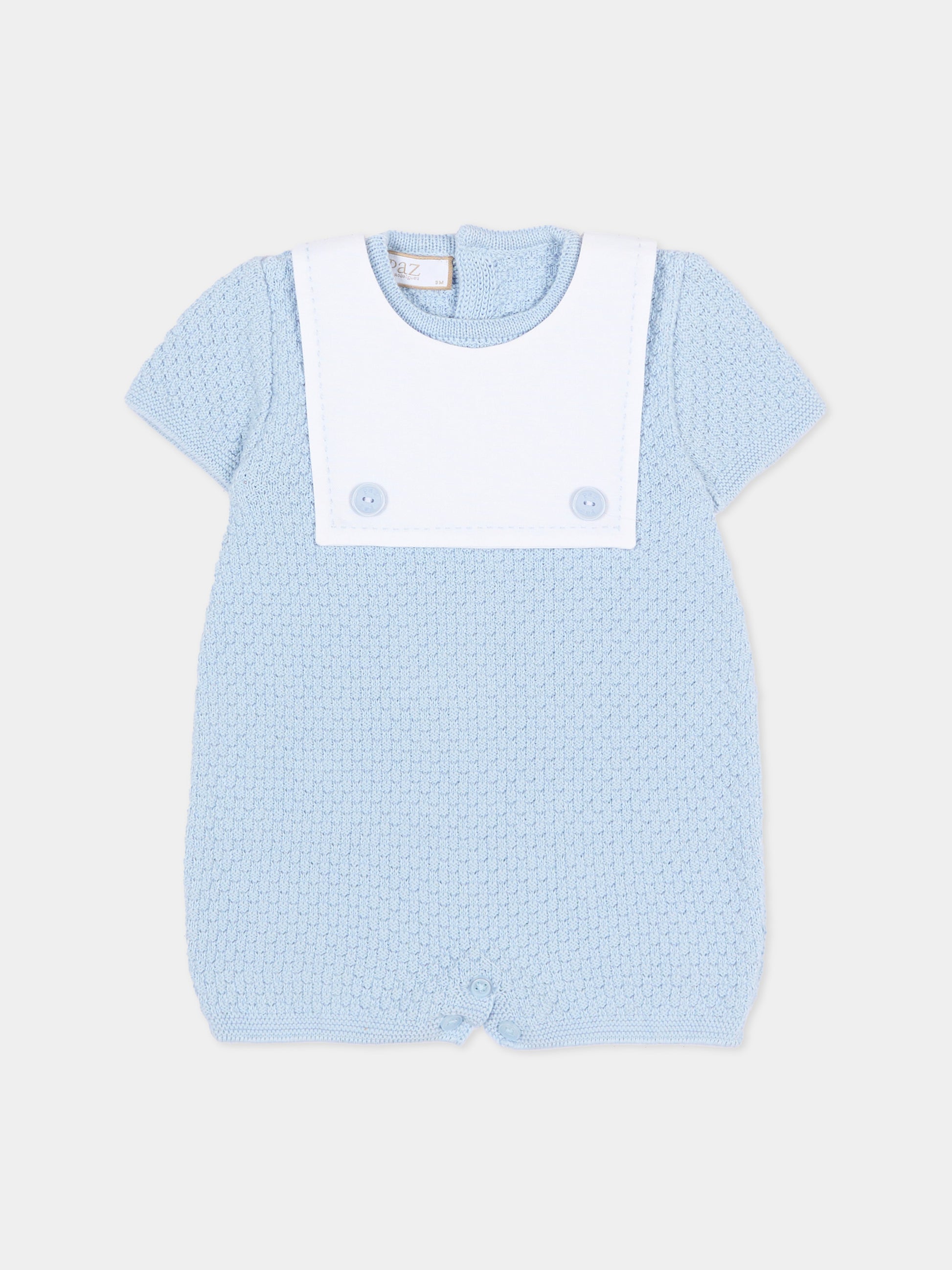 Pagliaccetto celeste per neonato tricot,Paz Rodríguez,005 123419 801 H82