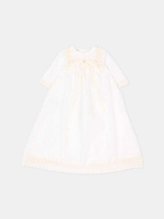 Abito avorio per neonata in pizzo,Paz Rodríguez,008 153241 60 T2079