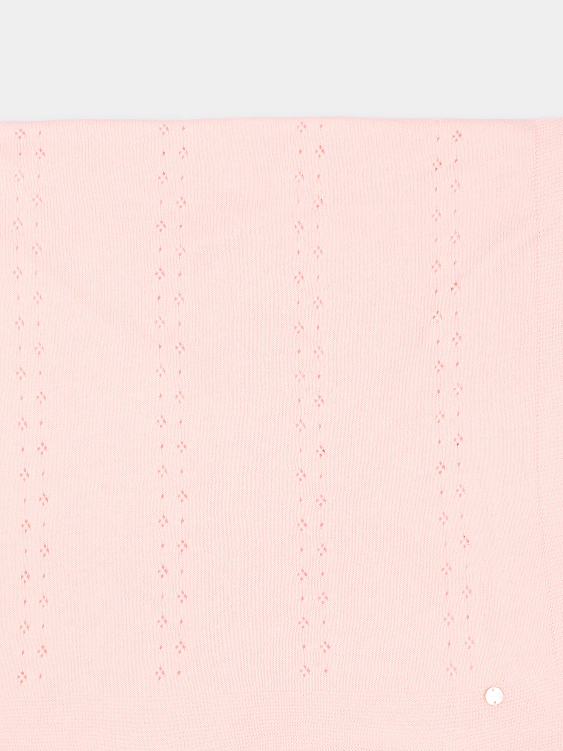 Coperta rosa in tricot per neonata,Paz Rodríguez,029 123684 322 H82
