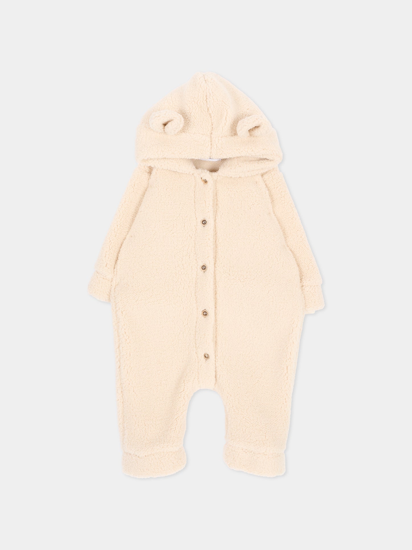 Completo rosa per neonata con cappuccio e orecchie,Bamboom,1262TE00084 WHISPER PINK