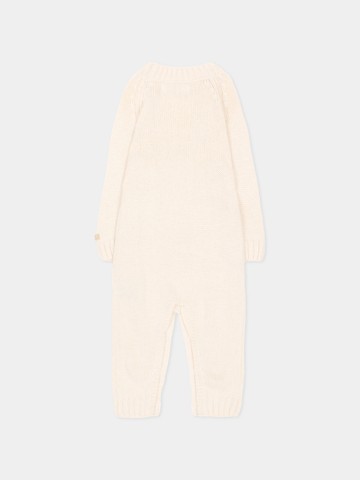 Tutina avorio per neonati in maglia,Bamboom,1264 WARM WHITE