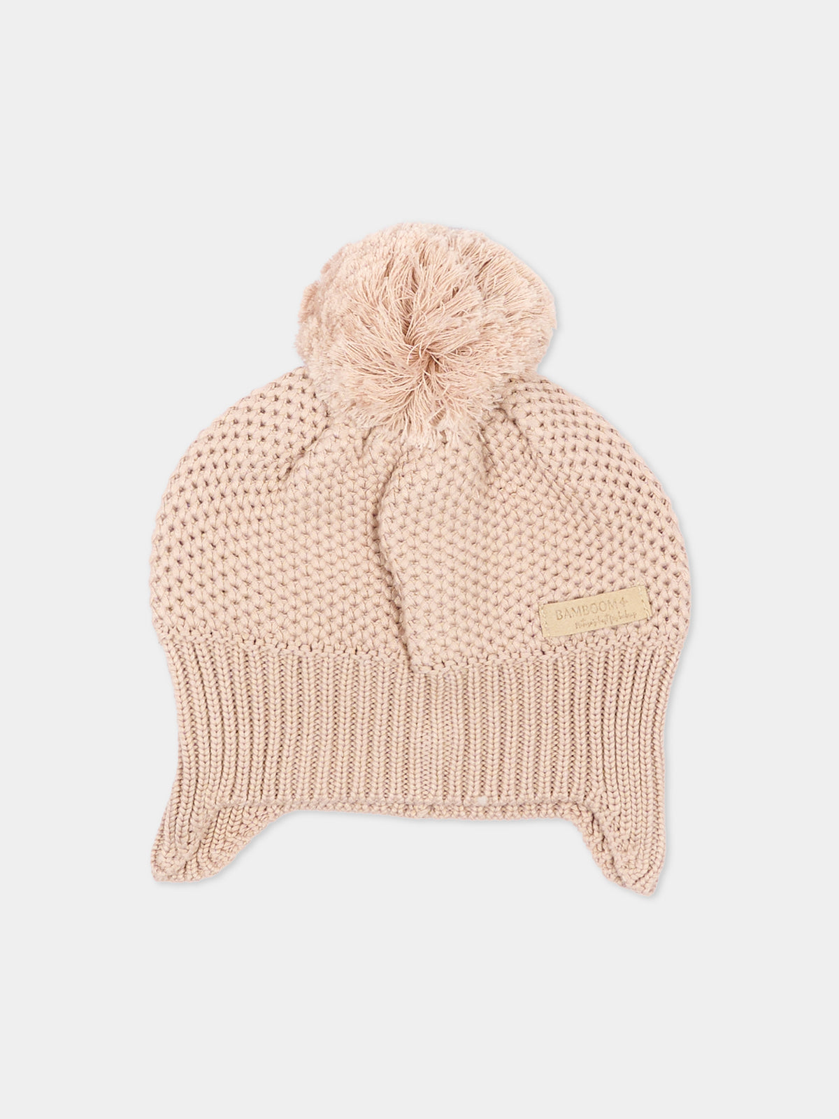 Cappello per neonata rosa con pompon,Bamboom,1279 VINTAGE PINK