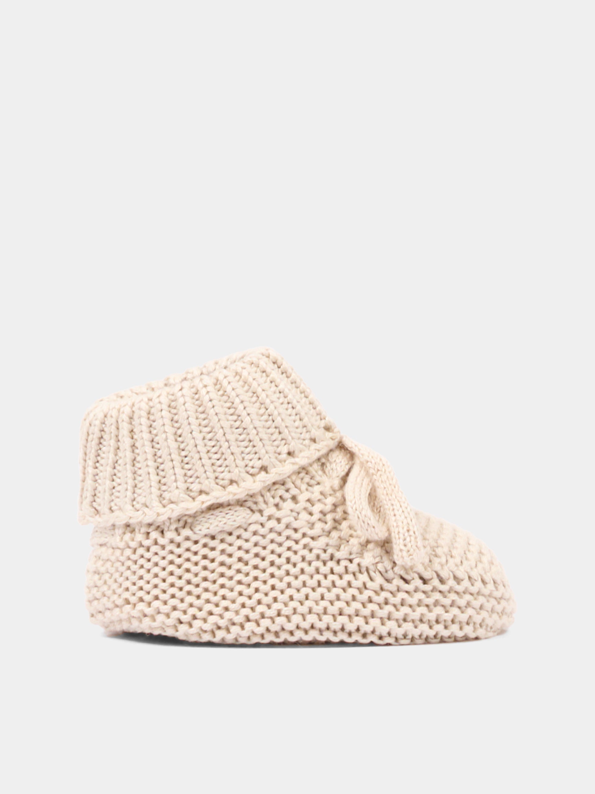 Babbucce avorio per neonati in maglia,Bamboom,1268 WARM WHITE