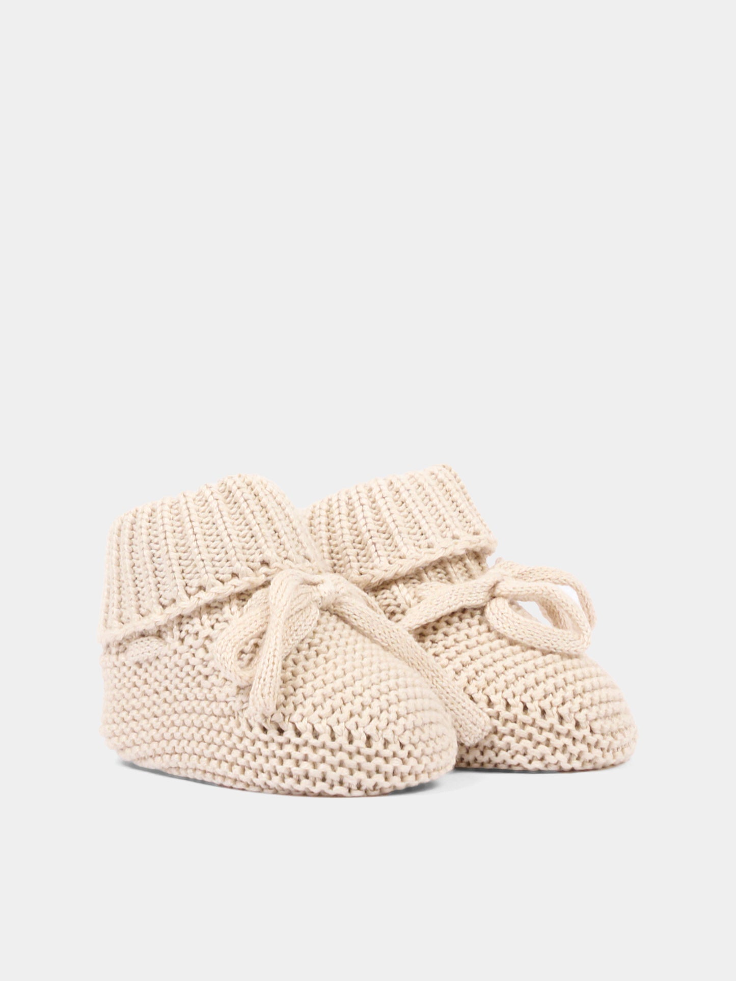 Babbucce avorio per neonati in maglia,Bamboom,1268 WARM WHITE