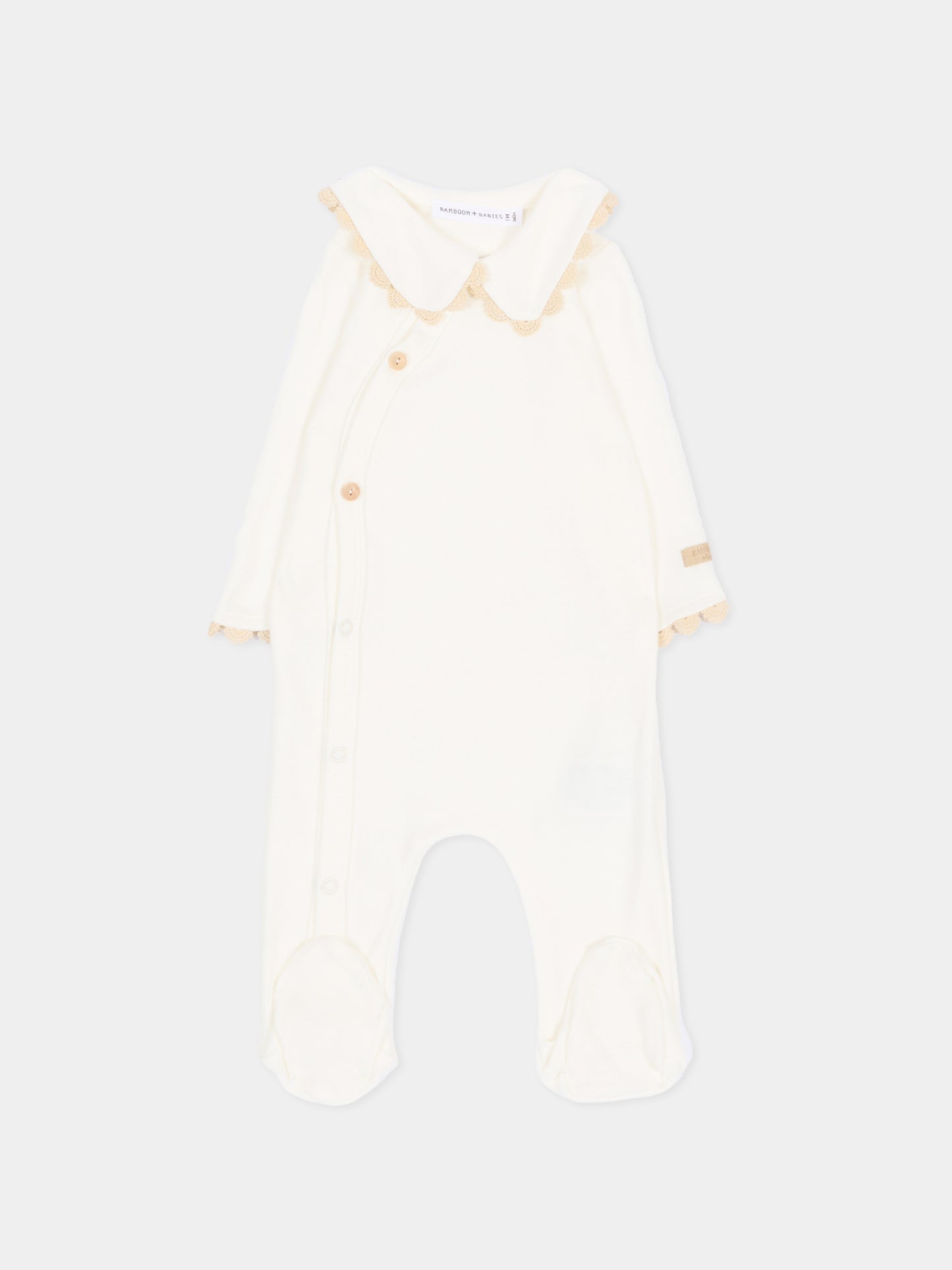 Tutina avorio per neonati con colletto,Bamboom,1225TE00087 NATURAL WHITE