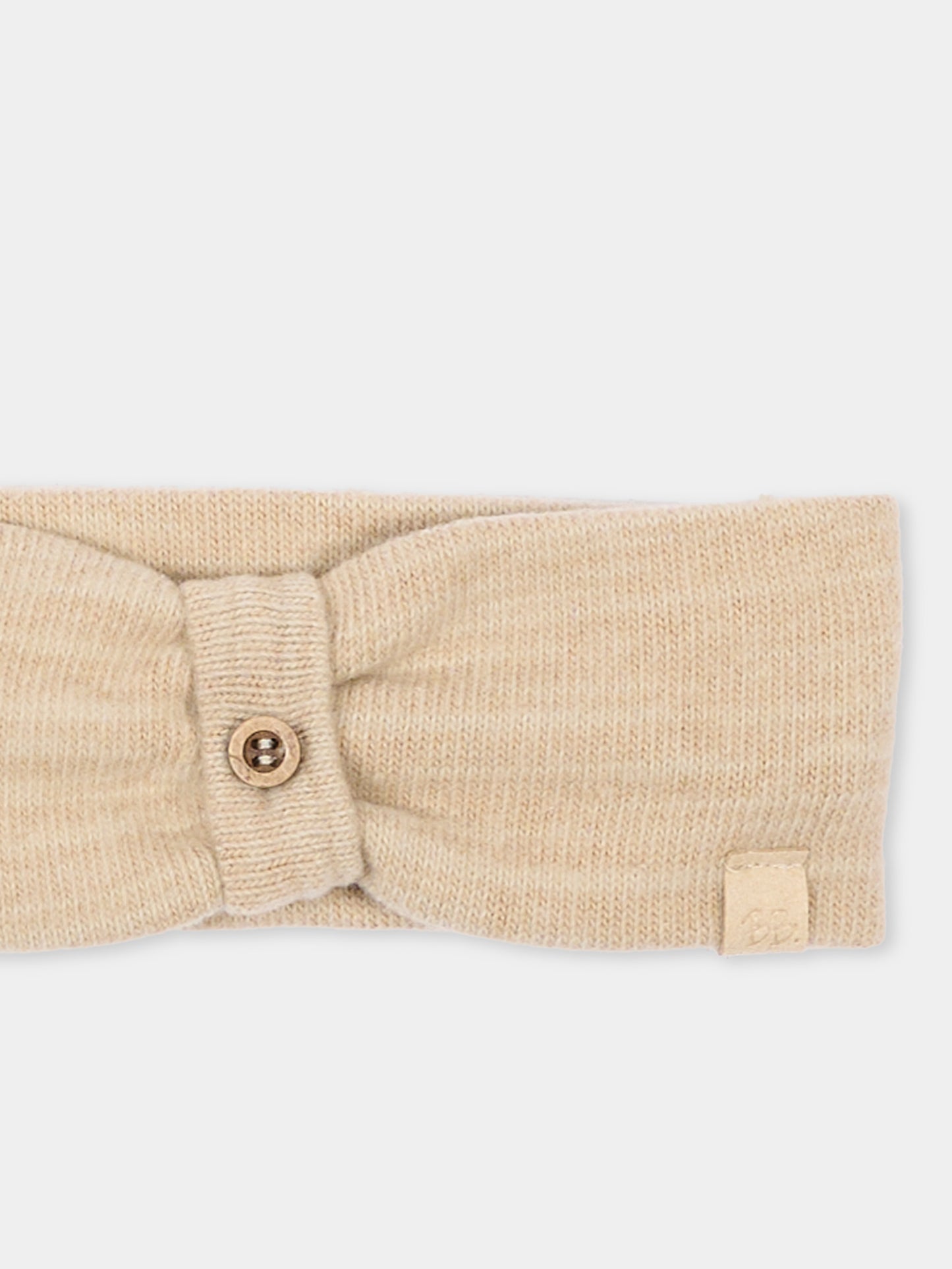 Fascia beige per neonata con nodo,Bamboom,1249TE00088 SAND