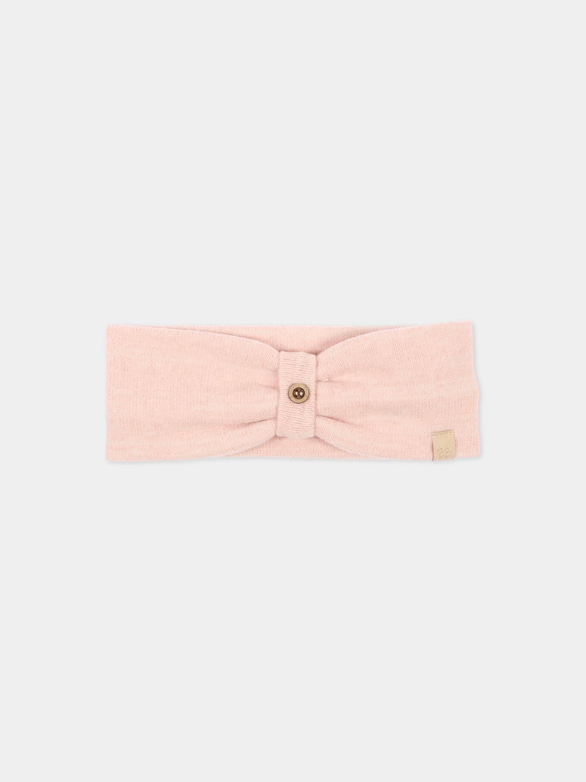 Fascia rosa per neonata con bottone,Bamboom,1249TE00088 WARM PINK