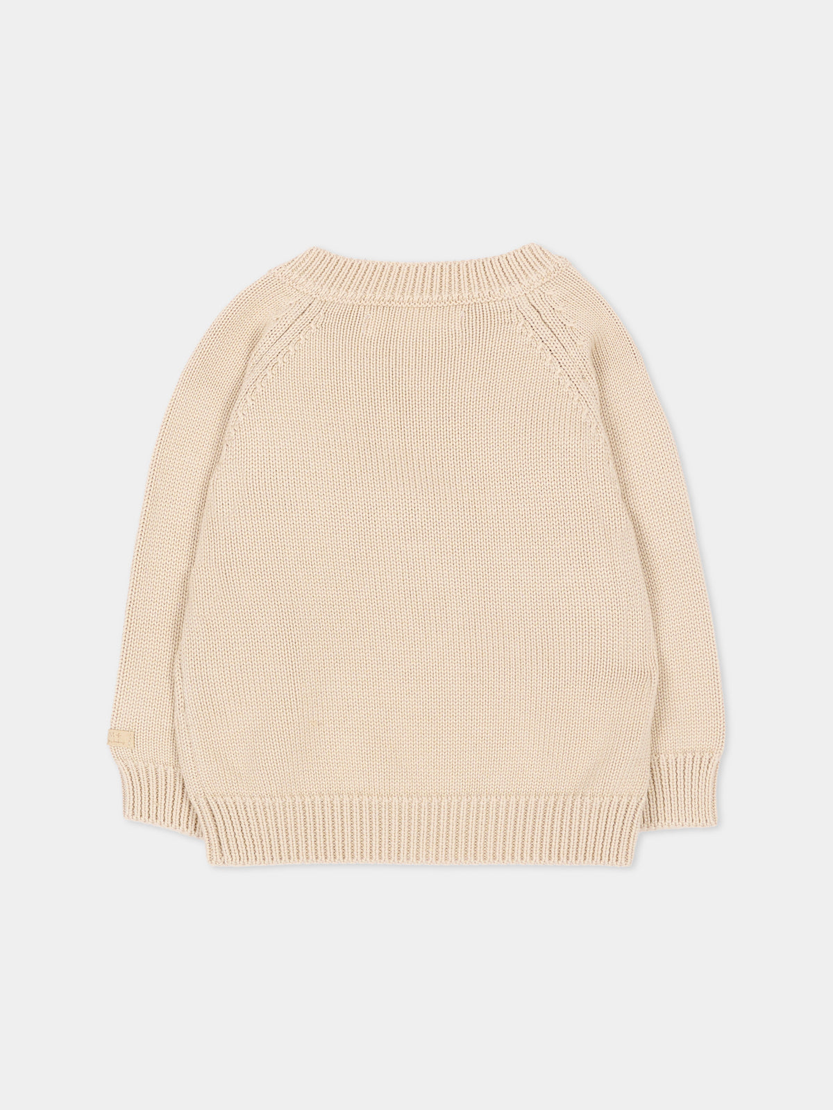 Maglione avorio per neonati con ricamo,Bamboom,1275 WARM WHITE