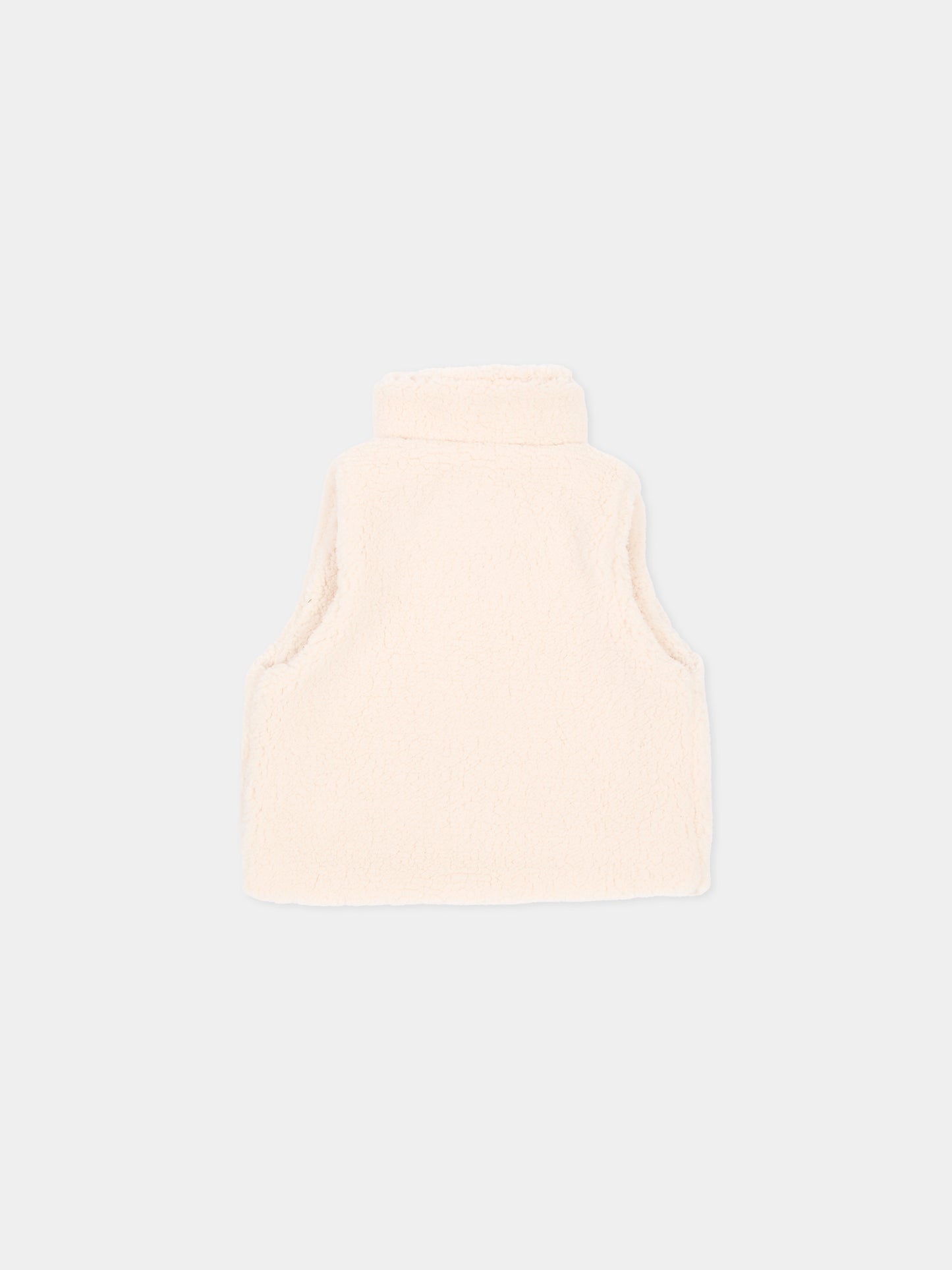 Gilet avorio per neonati con zip,Bamboom,1222TE00084 WARM WHITE