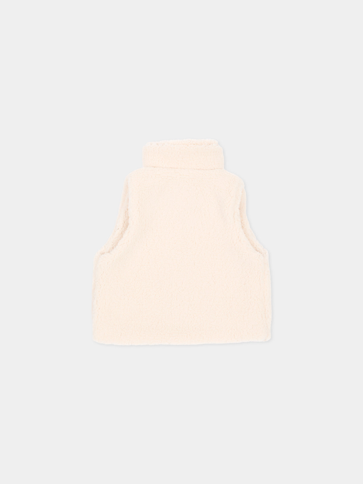 Gilet avorio per neonati con zip,Bamboom,1222TE00084 WARM WHITE