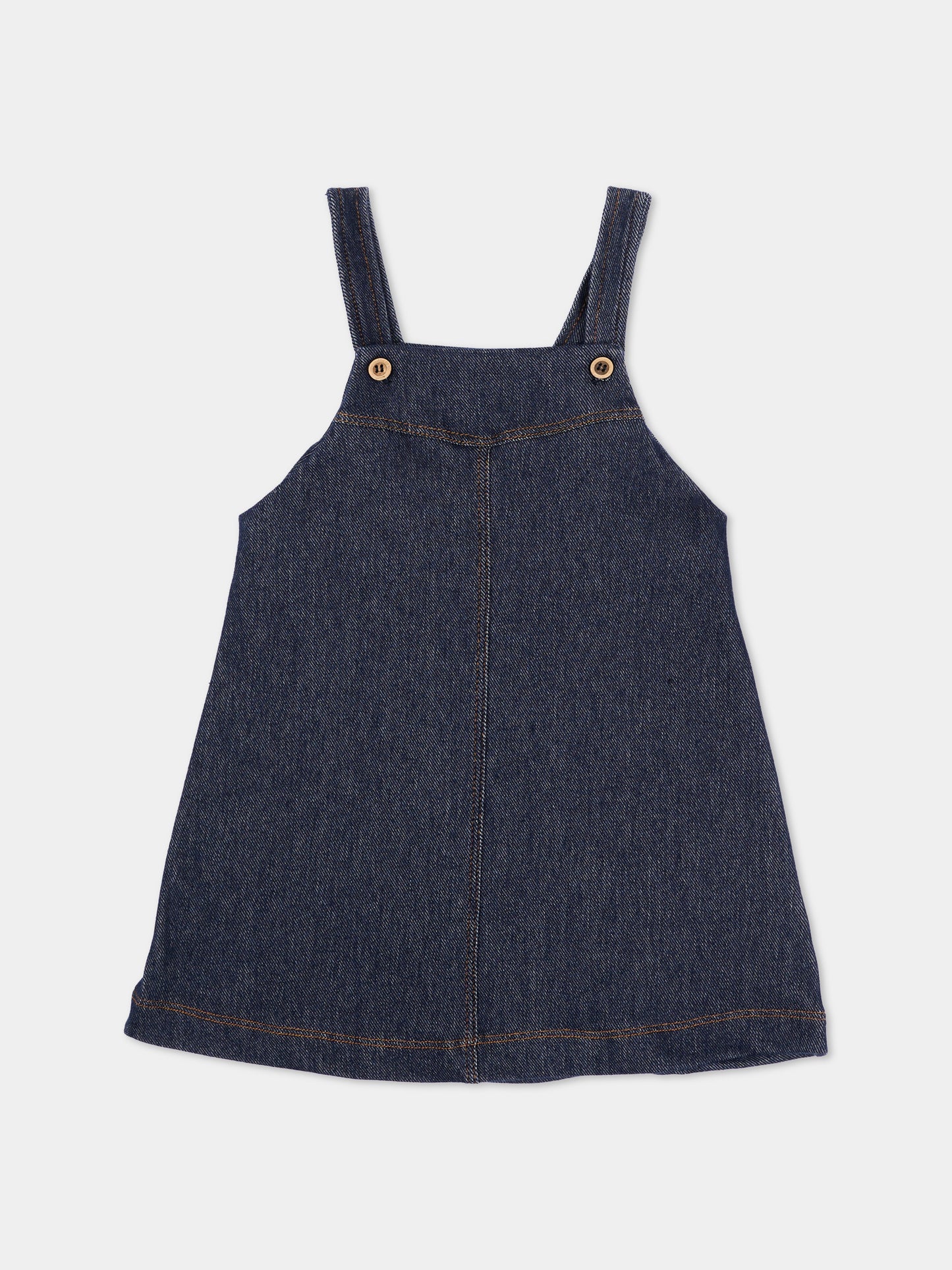 Salopette blu per neonata,Bamboom,1215TE00083 JEANS BLU