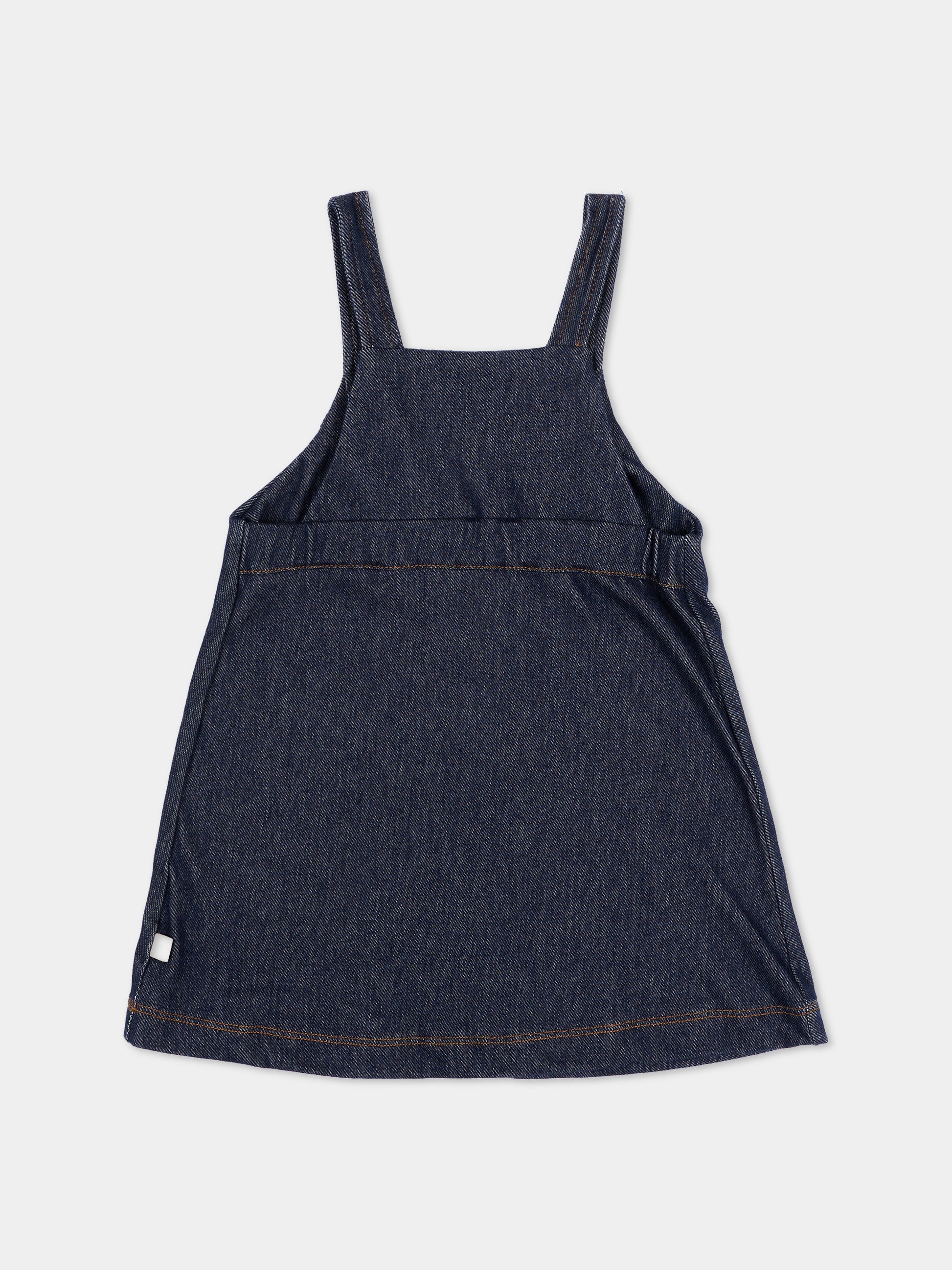 Salopette blu per neonata,Bamboom,1215TE00083 JEANS BLU