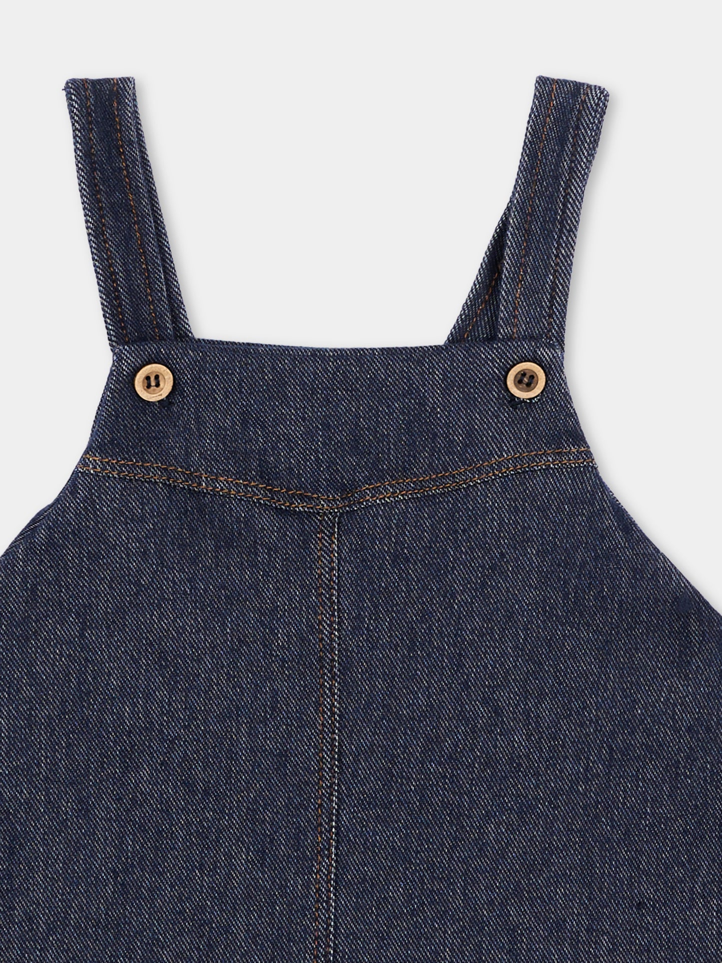 Salopette blu per neonata,Bamboom,1215TE00083 JEANS BLU