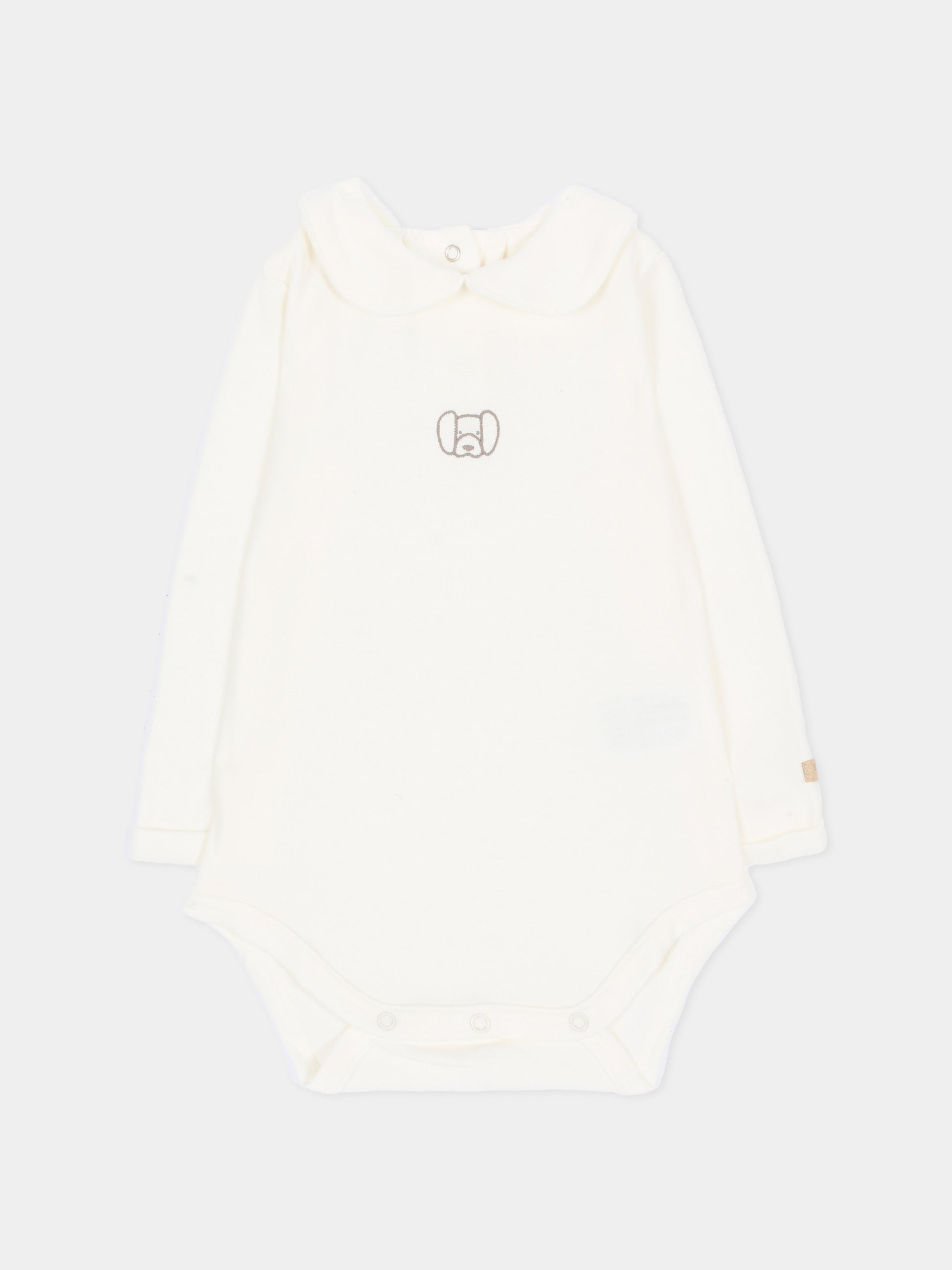 Body avorio per neonati con ricamo,Bamboom,1204TE00087 NATURAL WHITE