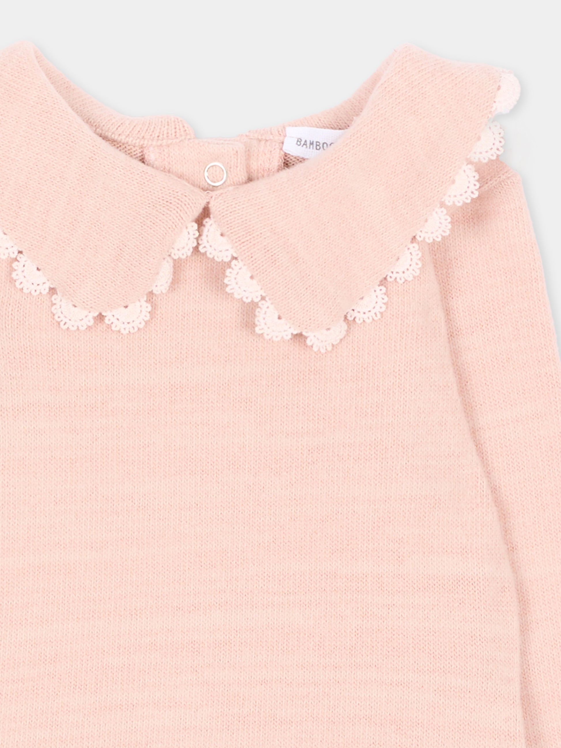 Body rosa per neonata con colletto,Bamboom,1232TE00088 WARM PINK