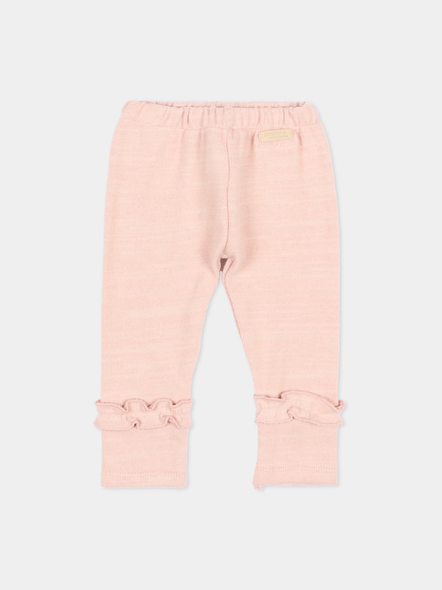 Leggings rosa per neonata con volant,Bamboom,1213TE00088 WARM PINK