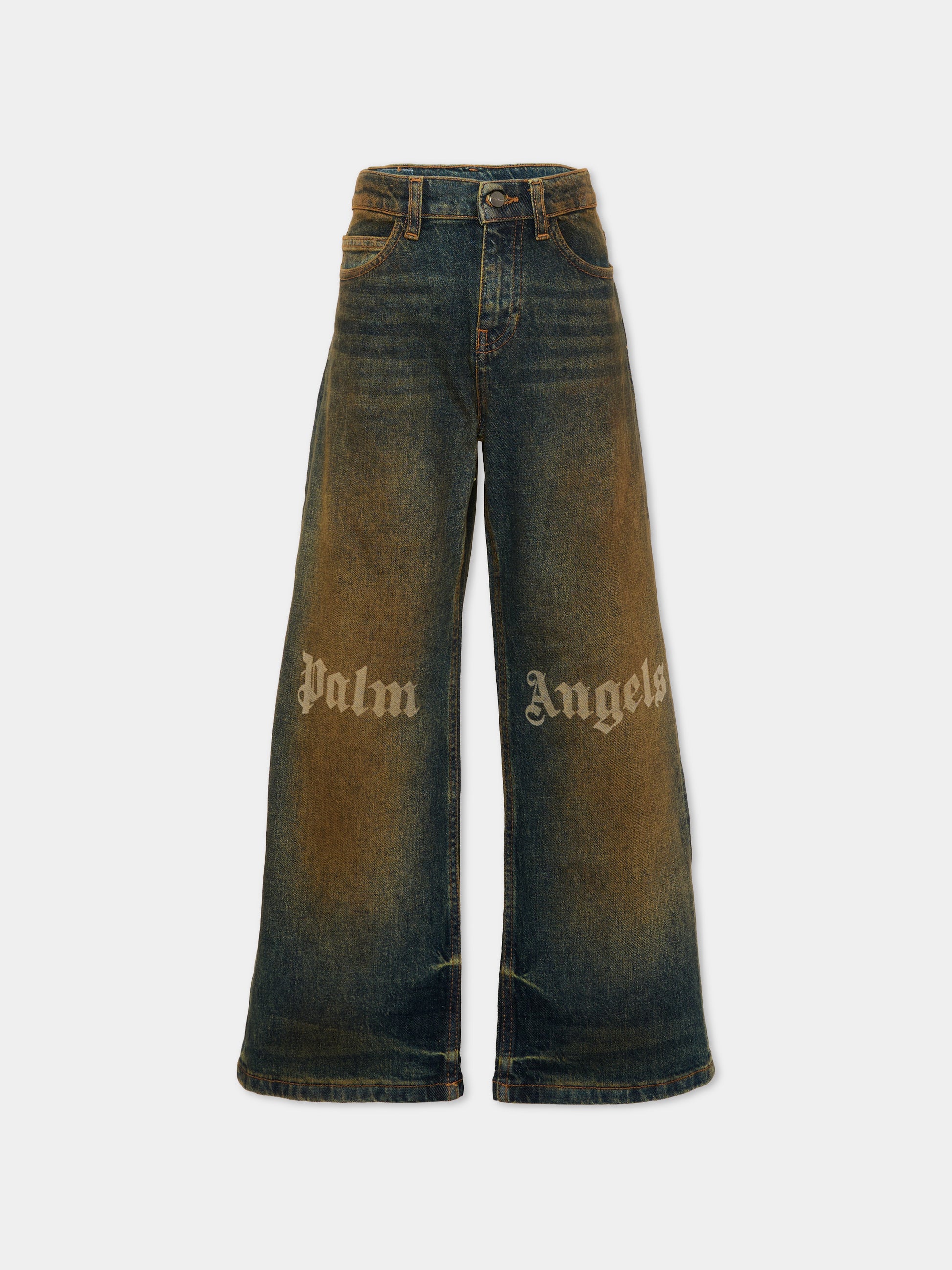 Jeans denim per bambino con logo,Palm Angels,F6PAJBDP068 126