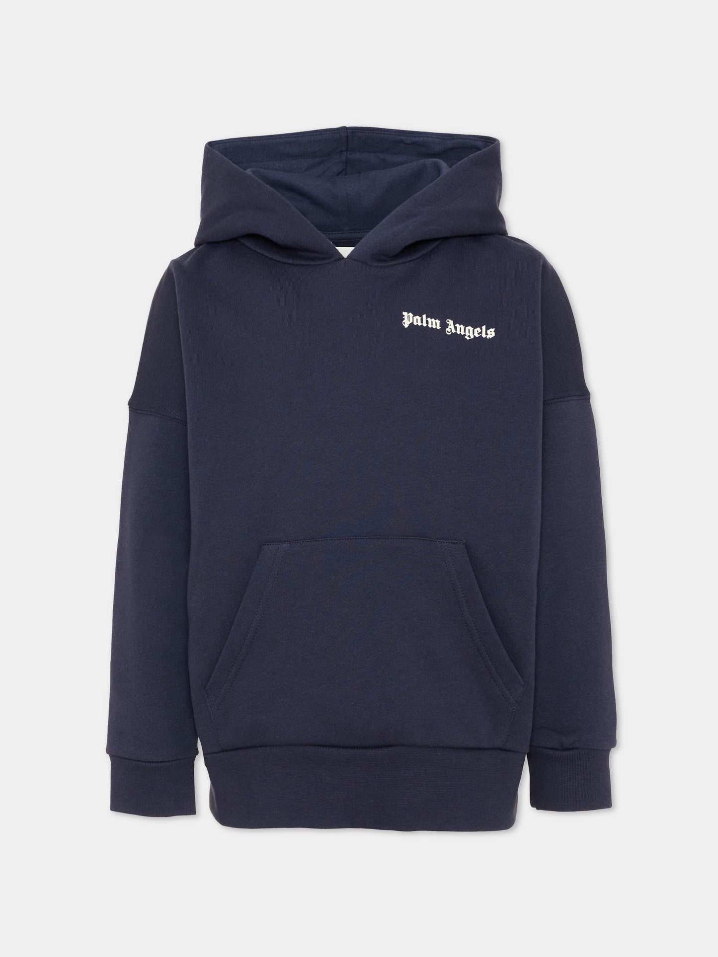 Felpa con cappuccio blu con logo,Palm Angels,F6PAJBHS011 1528