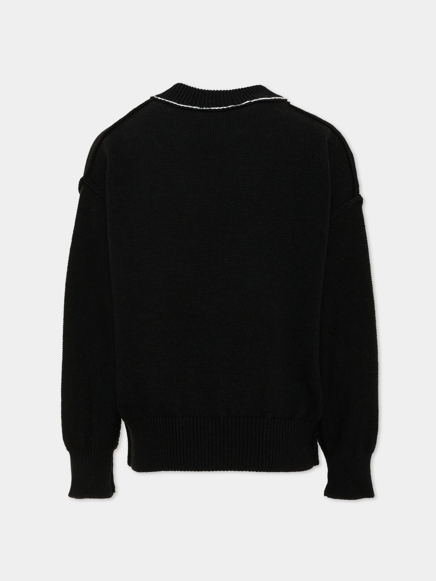 Maglione nero per bambino teddy bear,Palm Angels,F6PAJBJP147 110