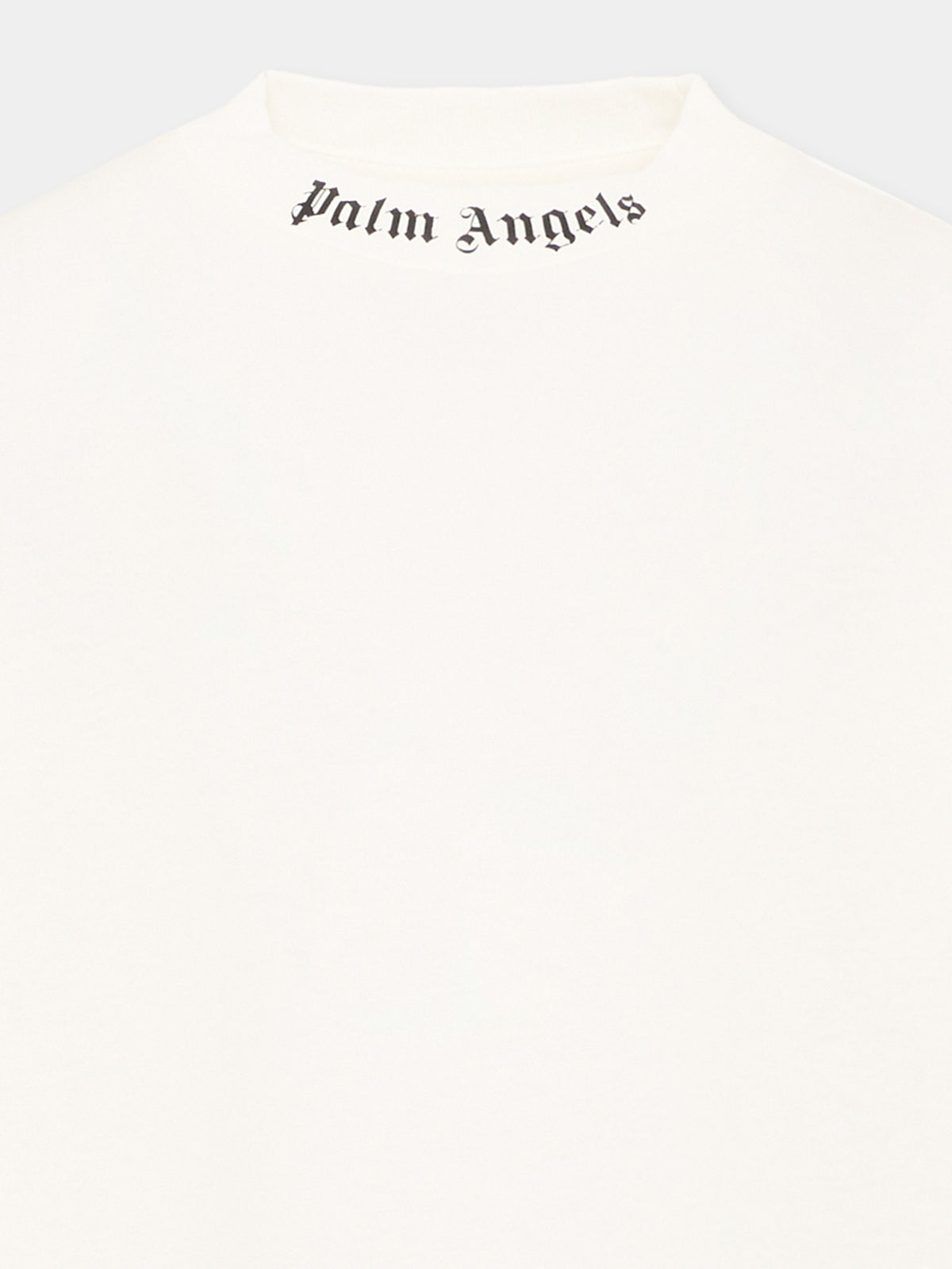 T-Shirt avorio per bambini con logo,Palm Angels,F6PAJBTH013 412
