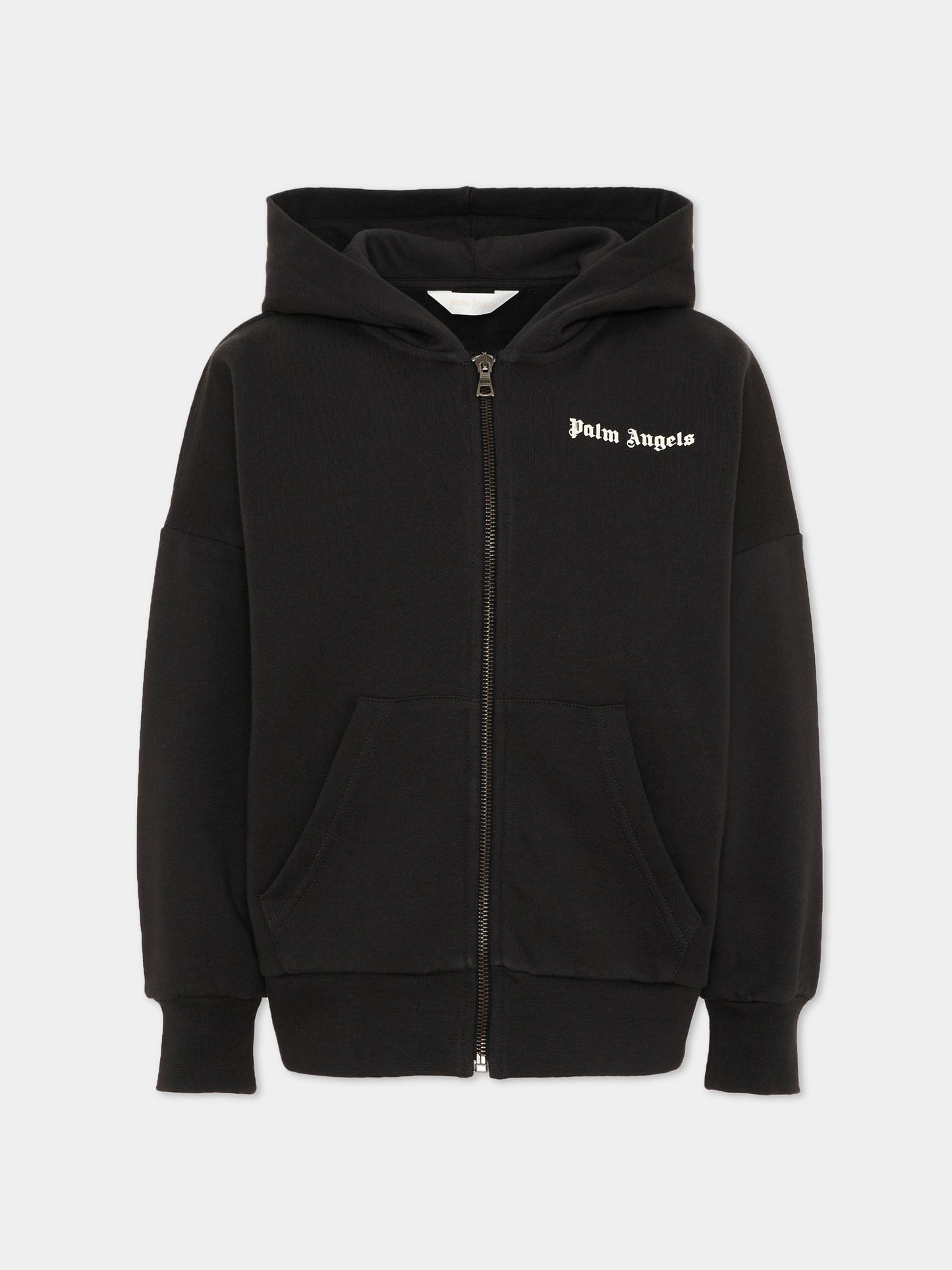 Felpa nera per bambini con logo,Palm Angels,F6PAJBZH015 110