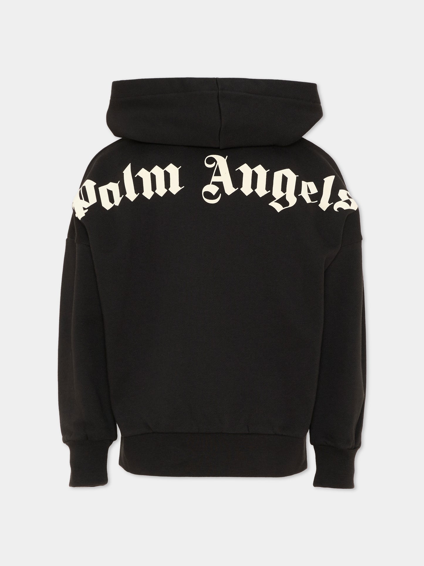 Felpa nera per bambini con logo,Palm Angels,F6PAJBZH015 110