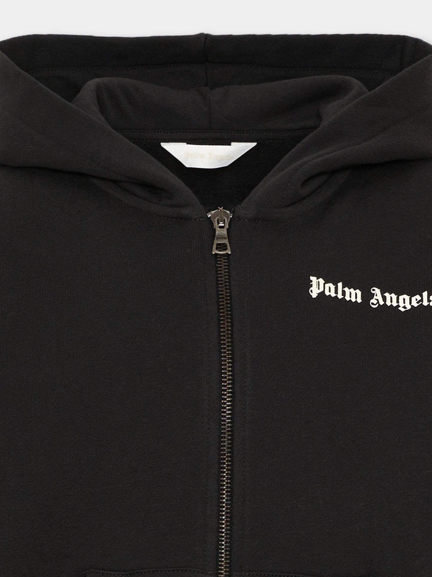 Felpa nera per bambini con logo,Palm Angels,F6PAJBZH015 110