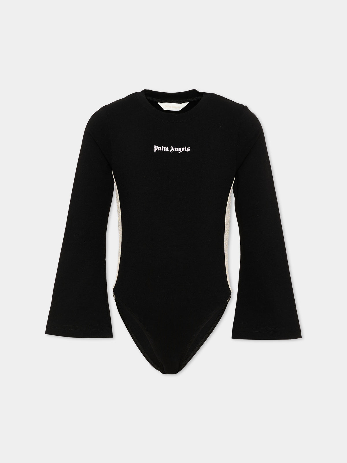Body nero per bambina con logo,Palm Angels,F6PAJGBY042 110