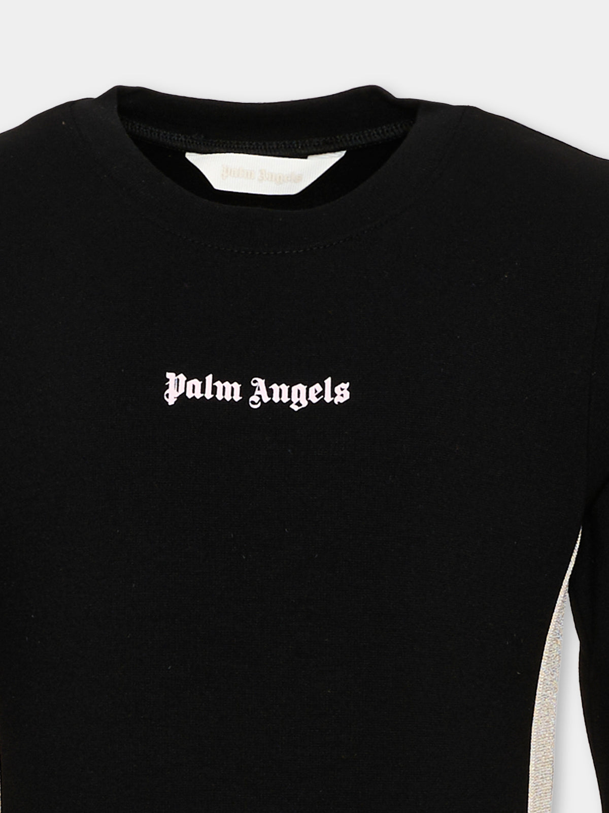 Body nero per bambina con logo,Palm Angels,F6PAJGBY042 110