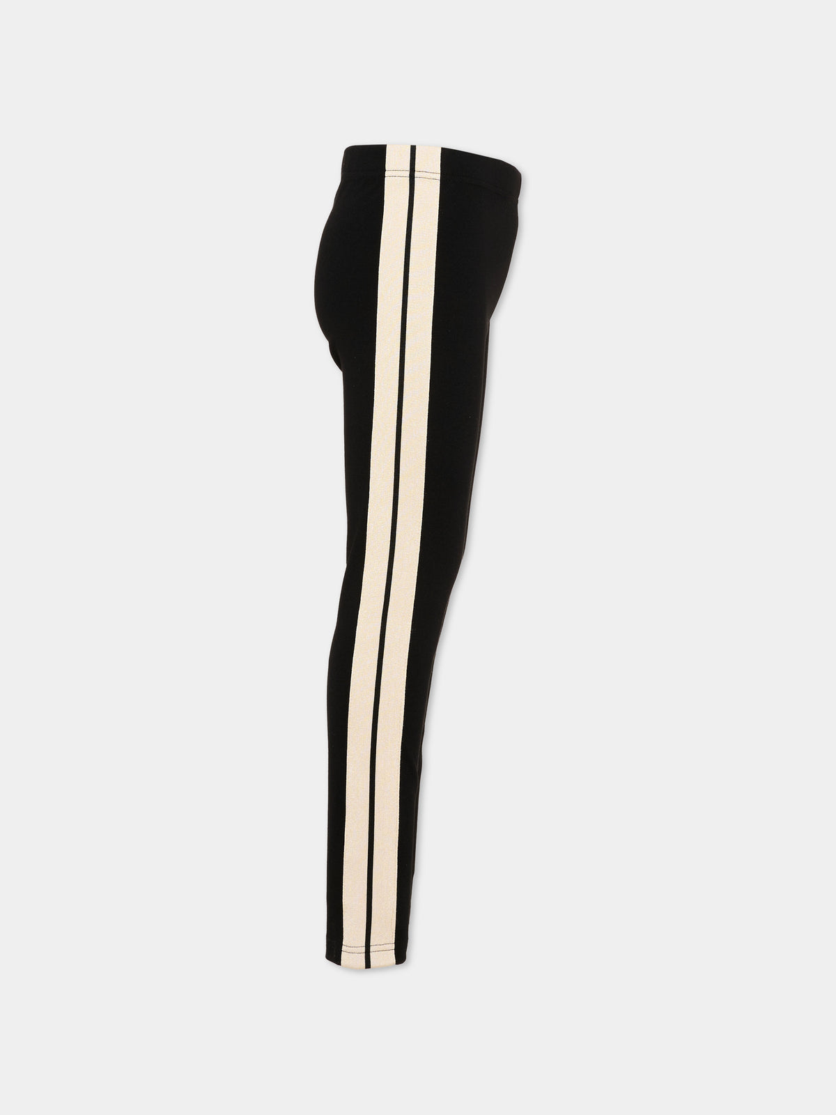 Leggings nero per bambina con logo,Palm Angels,F6PAJGLG038 110