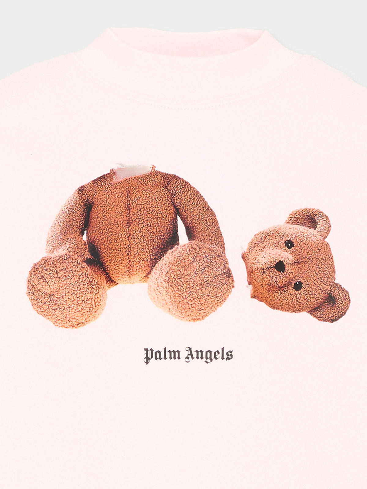 Felpa rosa per bambina con Teddy Bear,Palm Angels,F6PAJGSW049 042