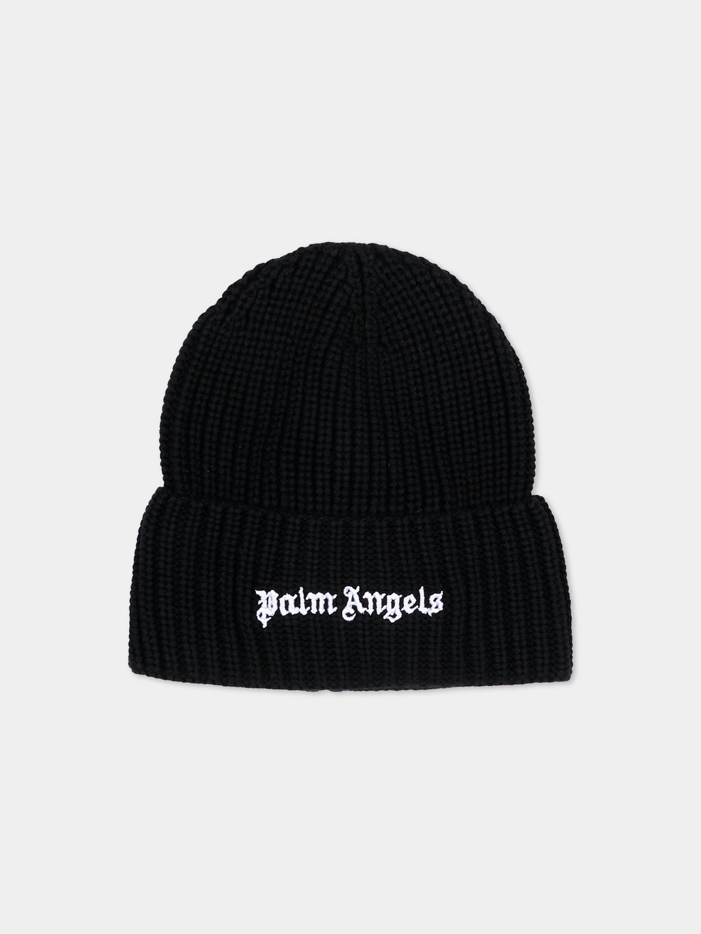 Berretto nero per bambini con logo,Palm Angels,F6PAJBHT226 110