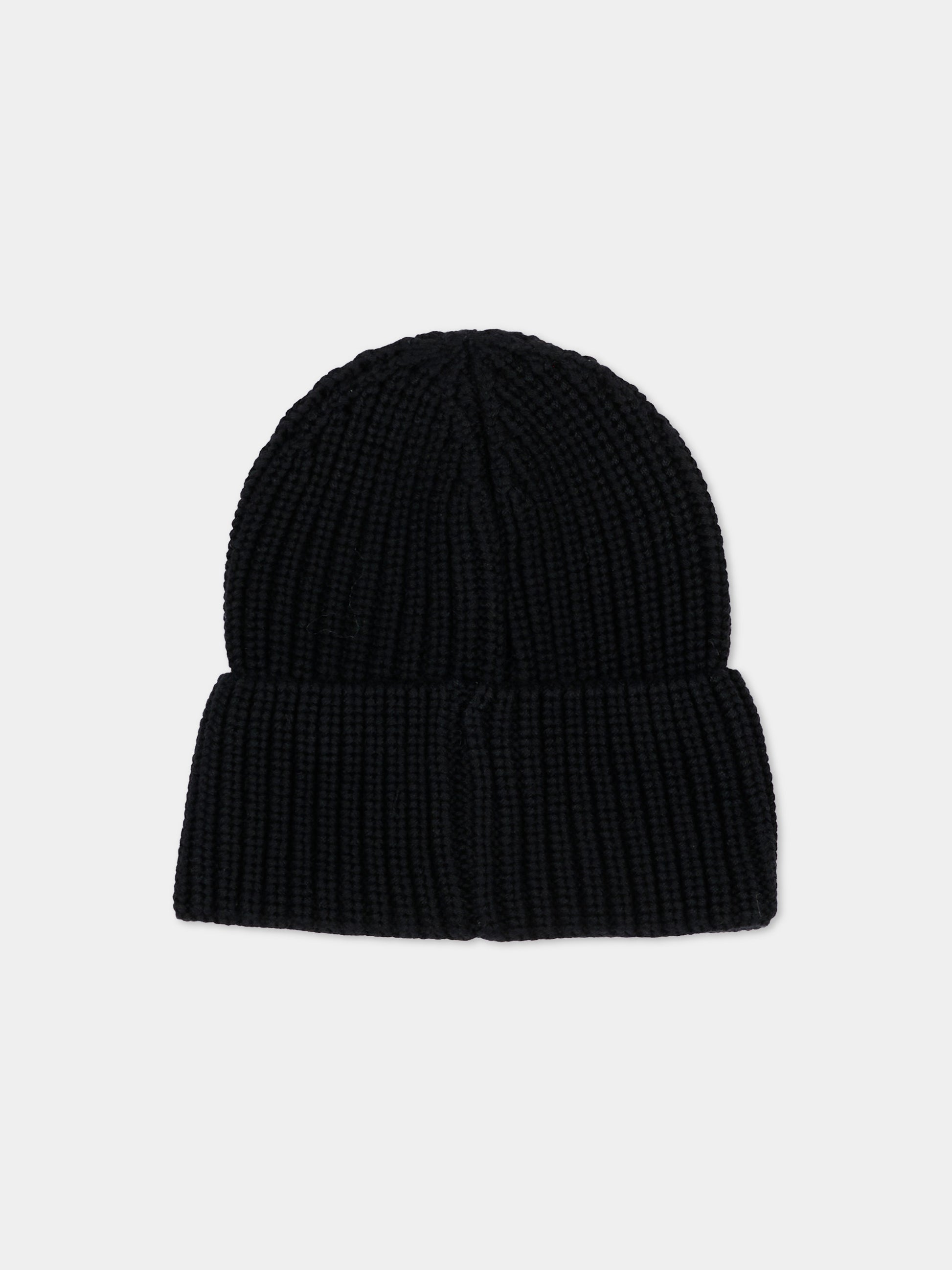 Berretto nero per bambini con logo,Palm Angels,F6PAJBHT226 110