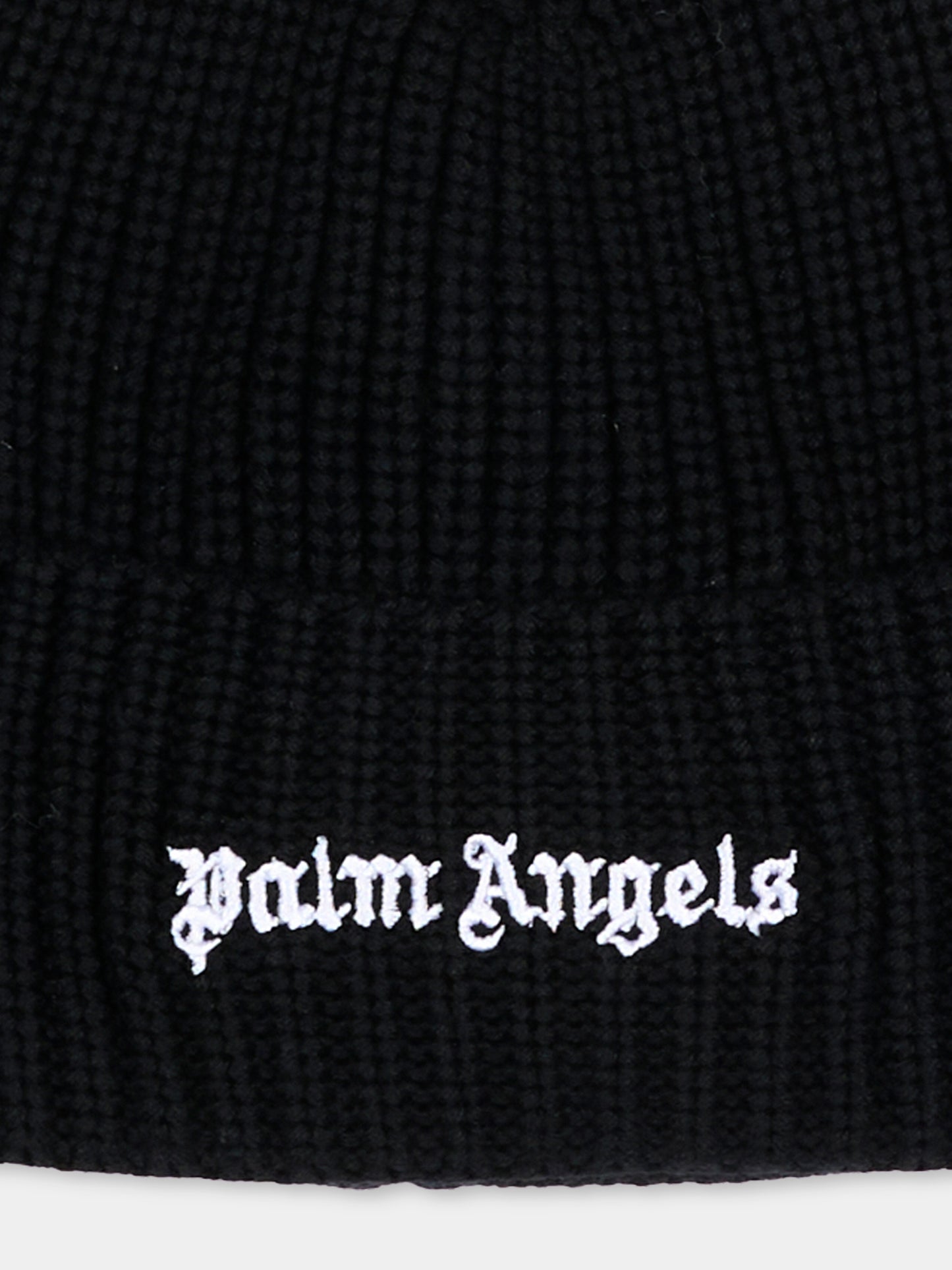 Berretto nero per bambini con logo,Palm Angels,F6PAJBHT226 110