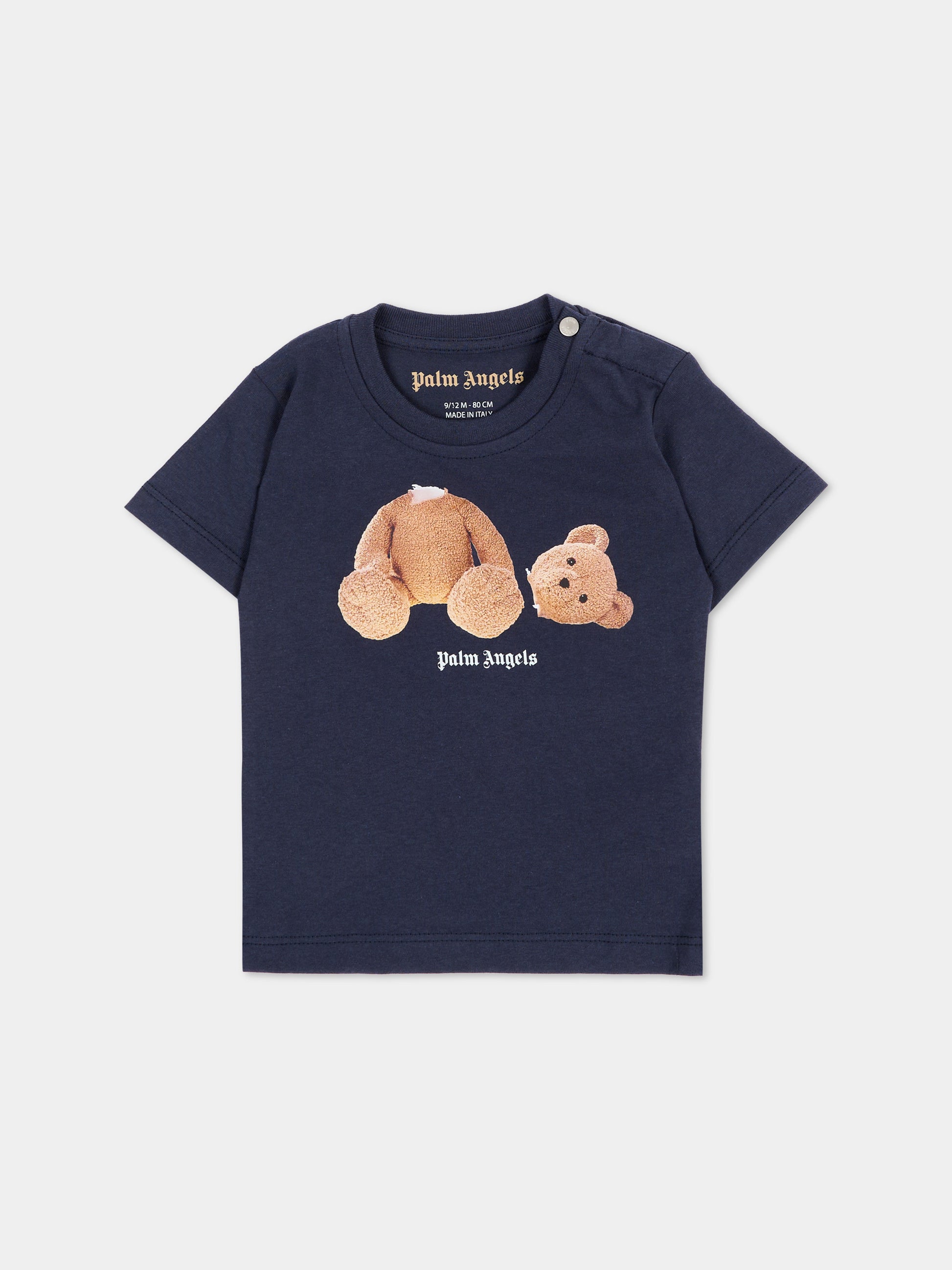 T-shirt multicolor per neonato teddy bear,Palm Angels,F6PANBTH189 INT21
