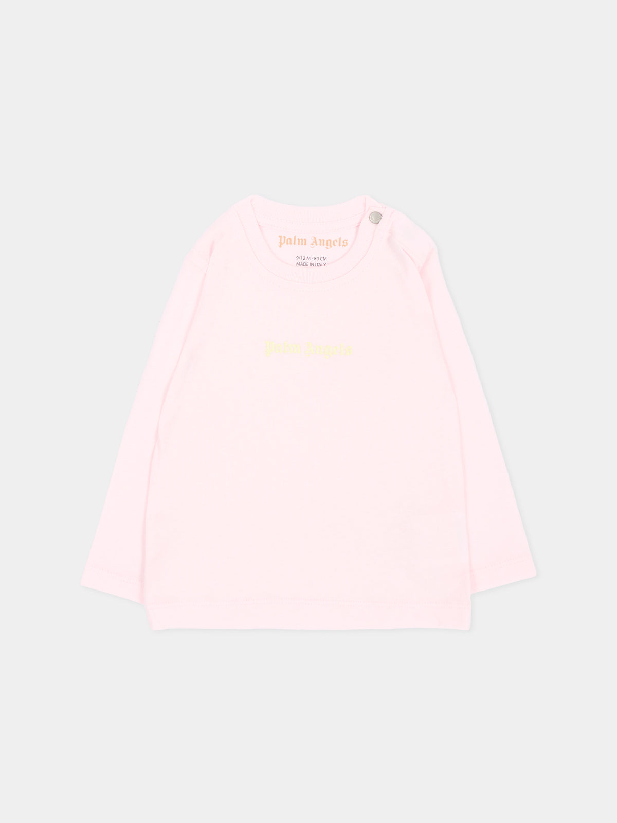 T-shirt a manica lunga rosa per neonata,Palm Angels,F6PANGTH186 042