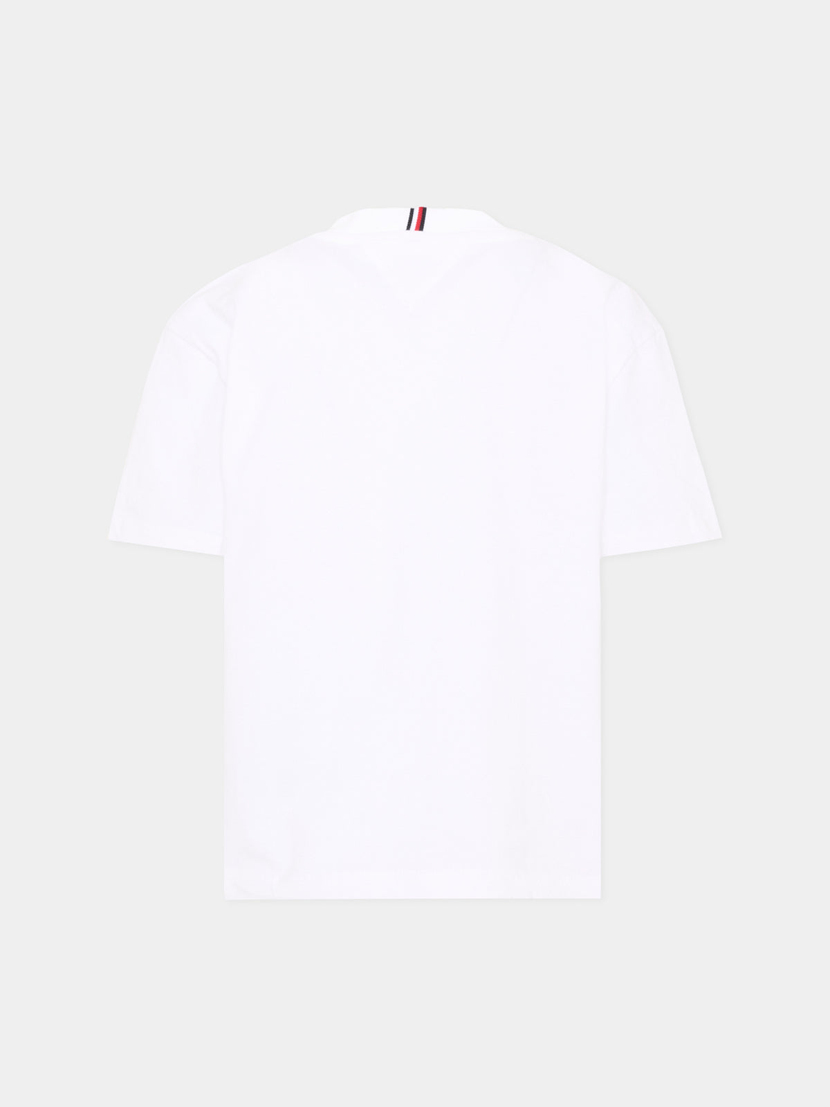 T-shirt bianca per bambini con logo,Tommy Hilfiger Junior,KB0KB10641 YBR