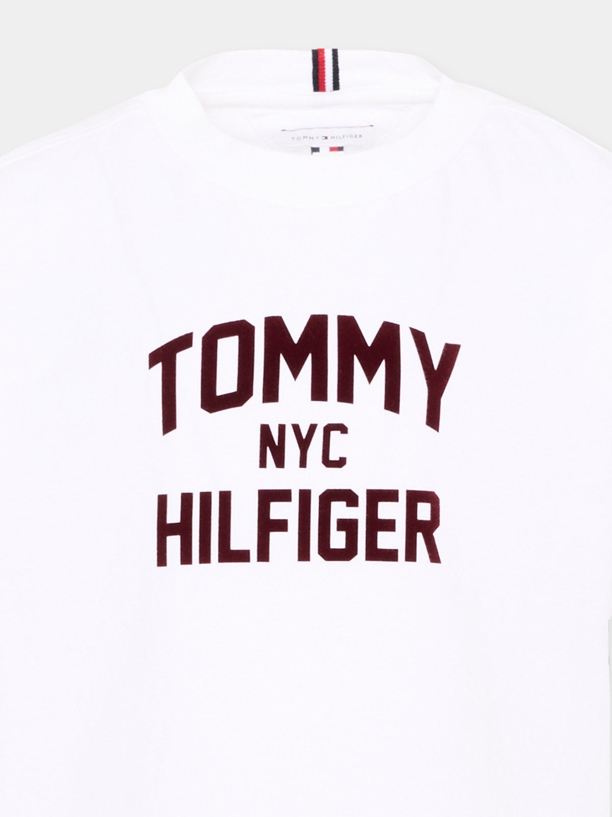 T-shirt bianca per bambini con logo,Tommy Hilfiger Junior,KB0KB10641 YBR