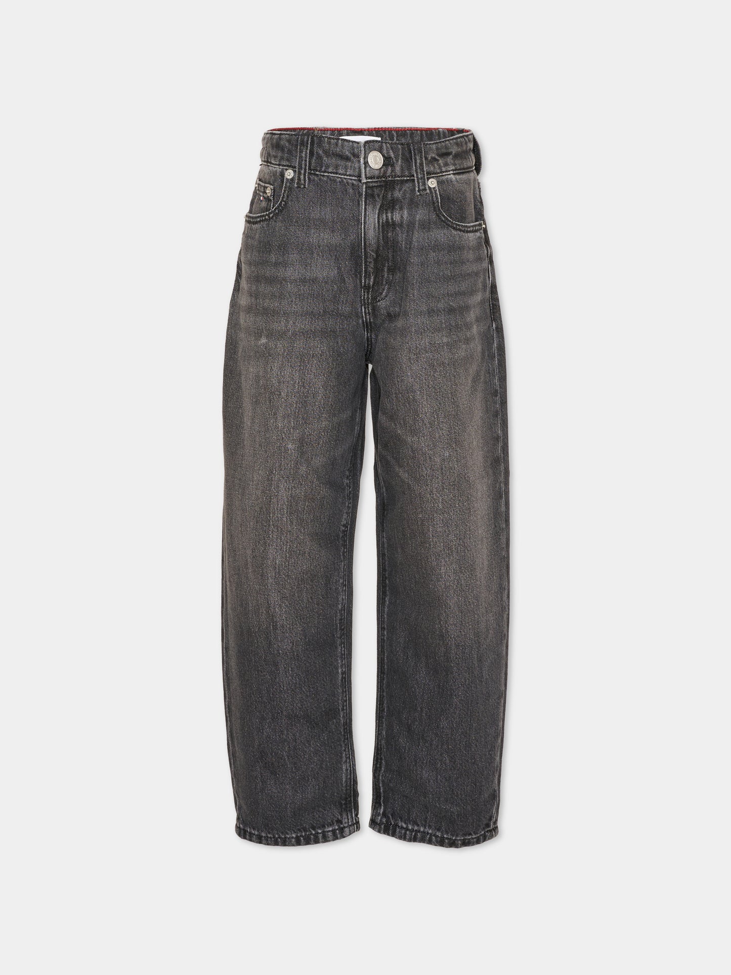 Jeans nero per bambini con logo