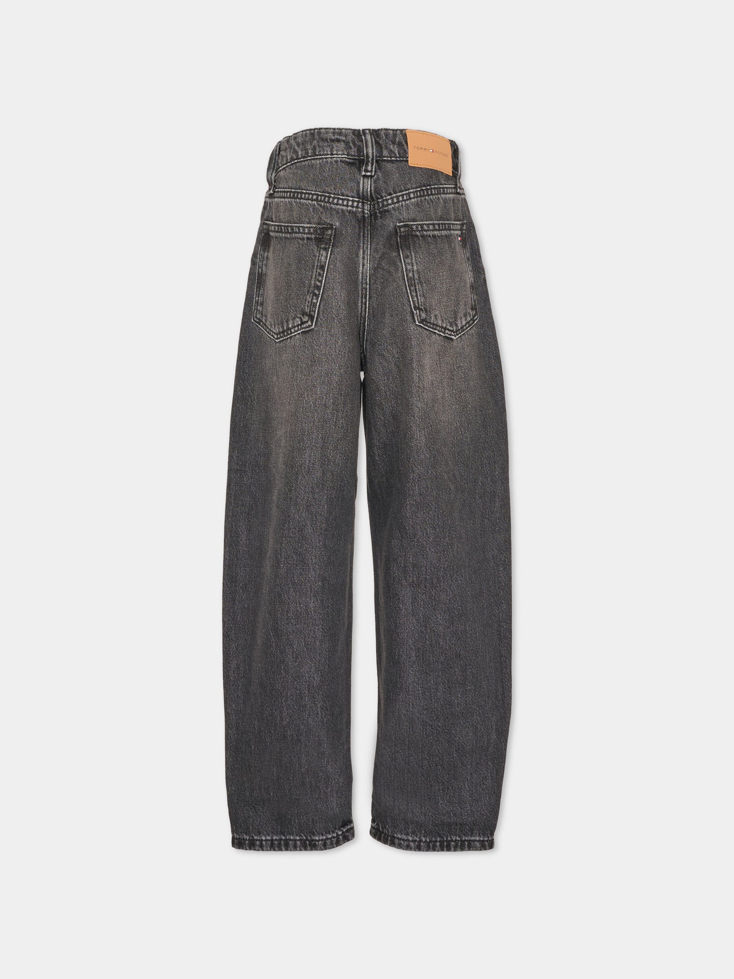 Jeans nero per bambini con logo