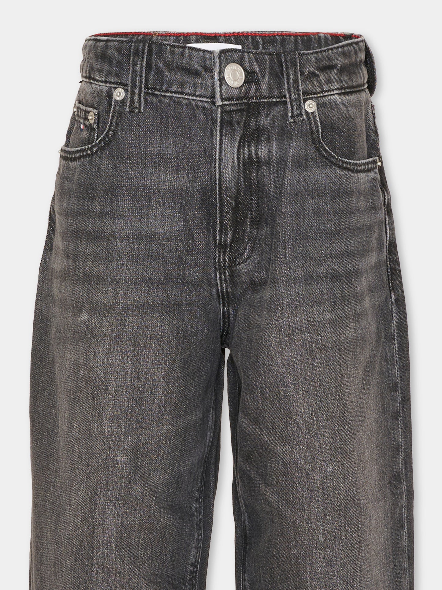 Jeans nero per bambini con logo
