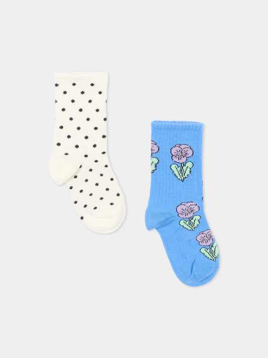 Calzini multicolor per bambina stampati,Mini Rodini,2676011900